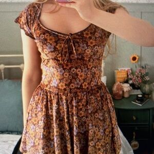 Floral Brown Dress